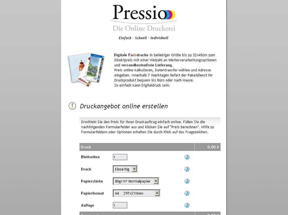 Ein-Seiten-Shop
